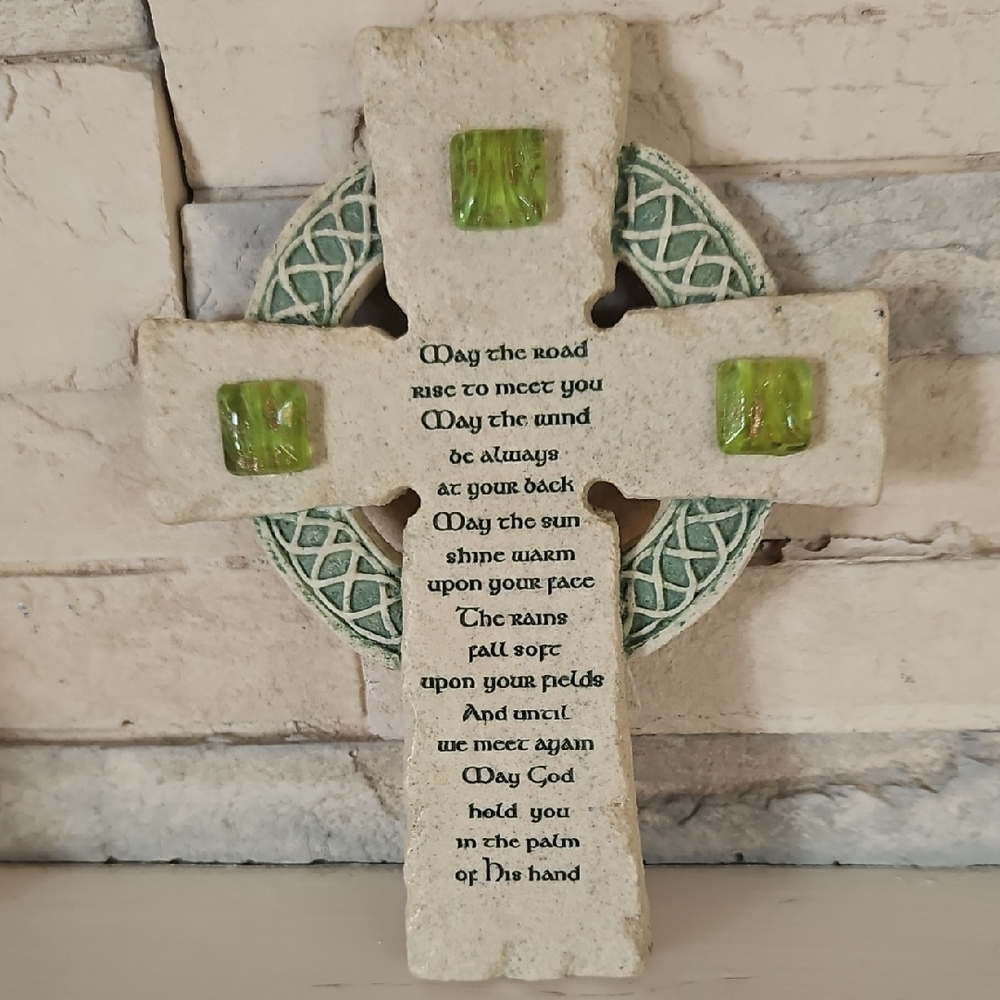 Faithstones 6.5" Celtic Cross, Irish Faithstone.